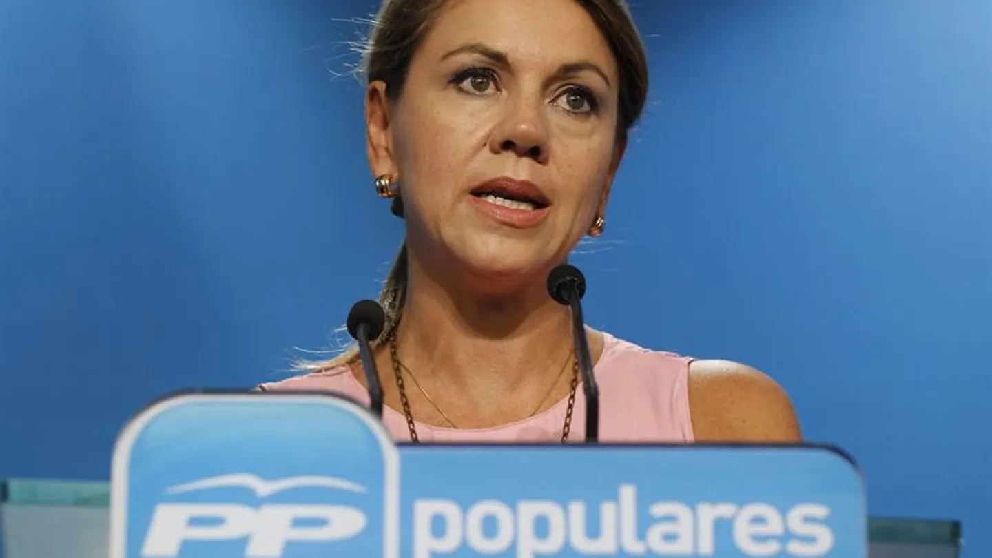 María Dolores de Cospedal en rueda de prensa María Dolores de Cospedal en rueda de prensa