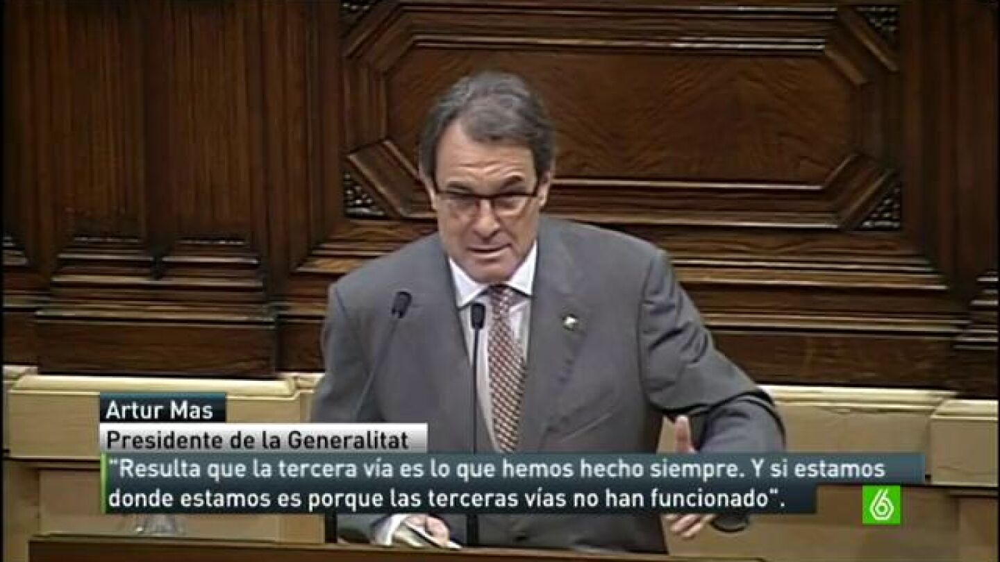 Artur Mas durante su discurso en el Parlament