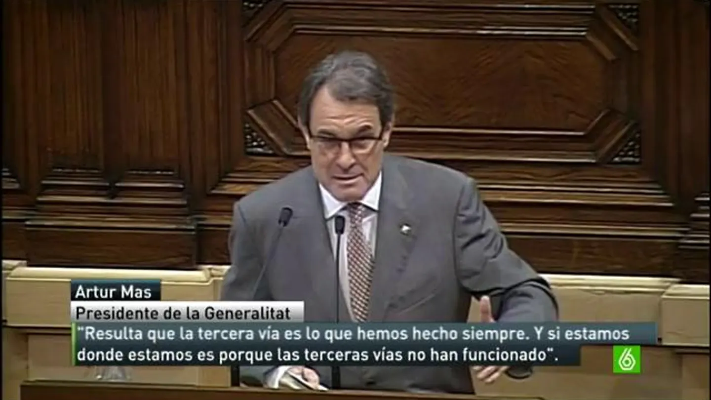 Artur Mas durante su discurso en el Parlament Artur Mas durante su discurso en el Parlament