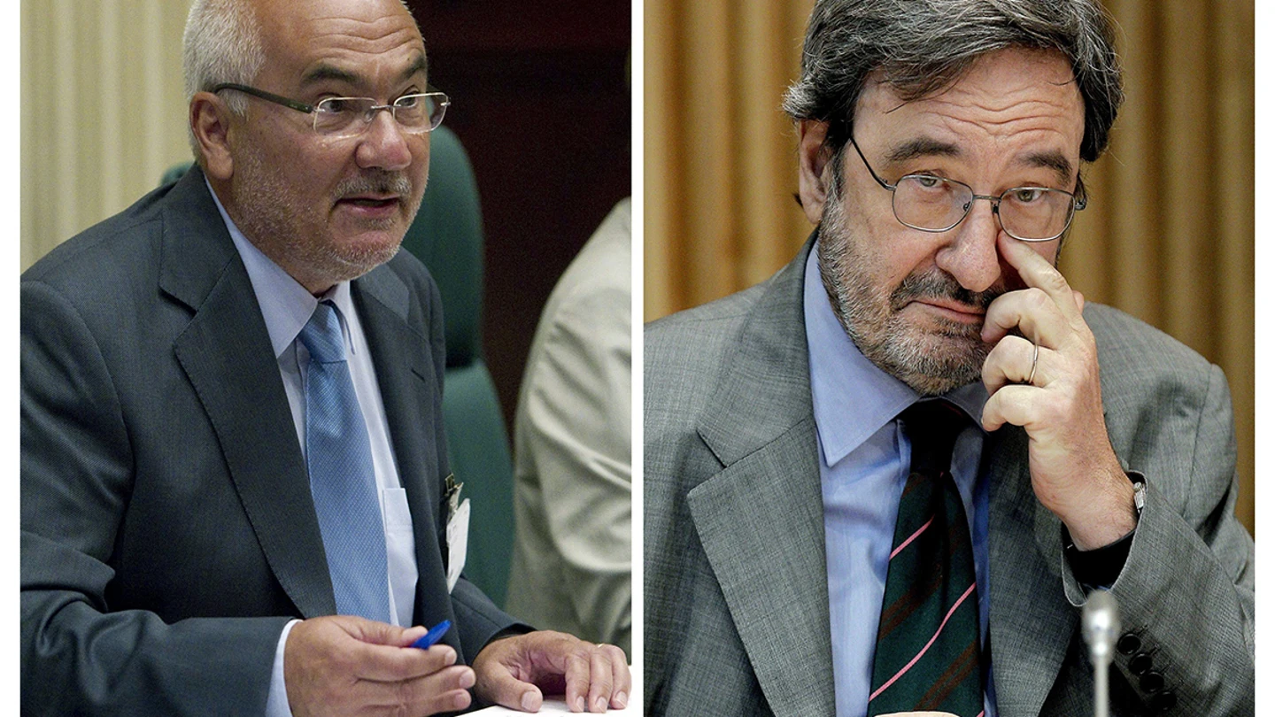 El expresidente de Catalunya Caixa, Narcís Serra, y el exdirector general, Adolf Todó. El expresidente de Catalunya Caixa, Narcís Serra, y el exdirector general, Adolf Todó.