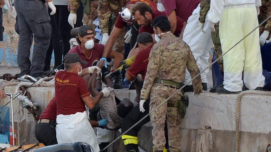 Rescate de inmigrantes en Lampedusa Rescate de inmigrantes en Lampedusa