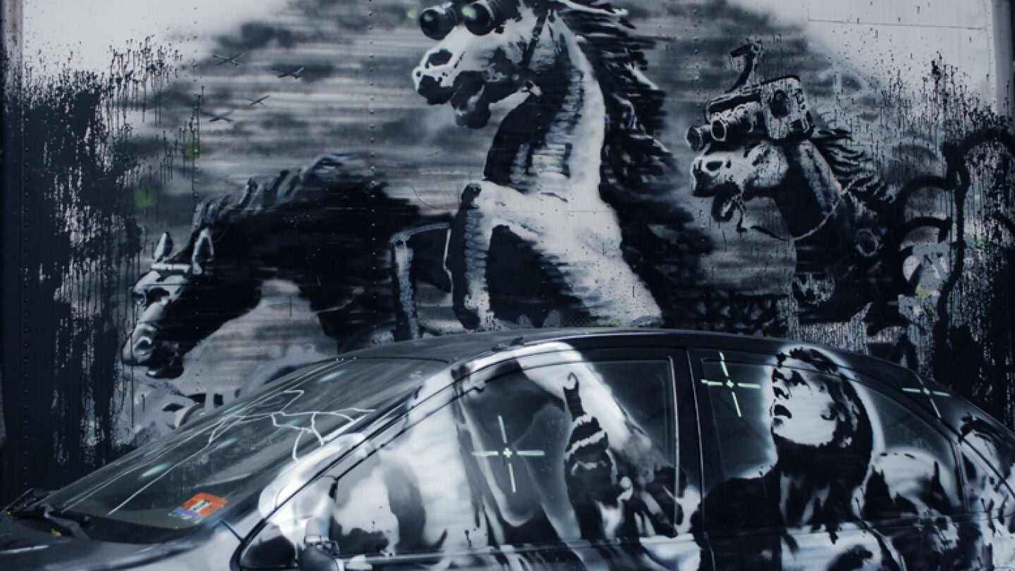 Graffiti de Banksy en Nueva York