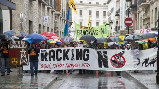 Manifestación contra el fracking. Manifestación contra el fracking.