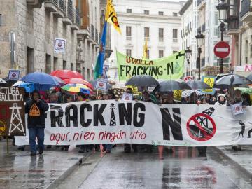 Manifestación contra el fracking. Manifestación contra el fracking.