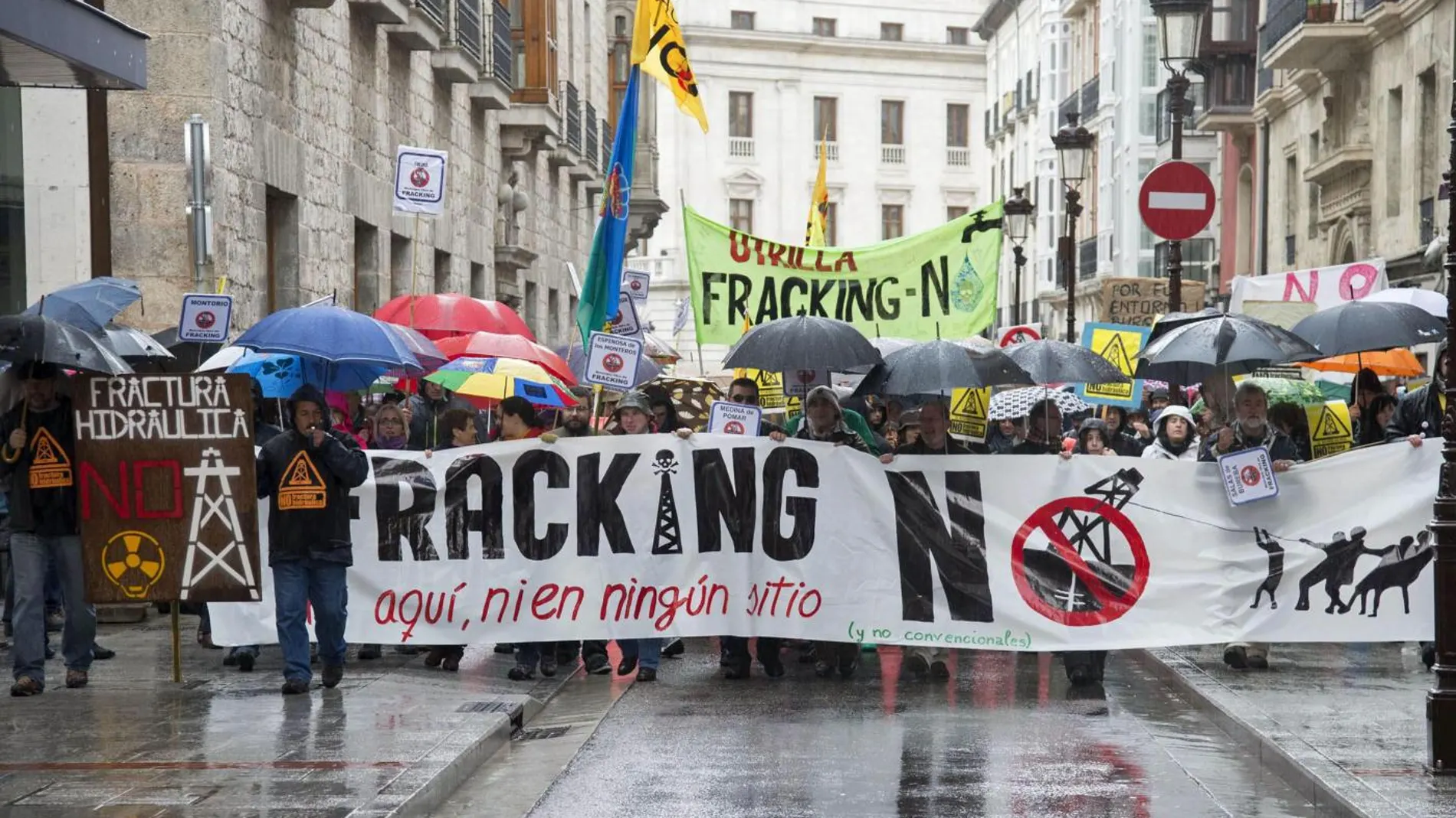Manifestación contra el fracking.