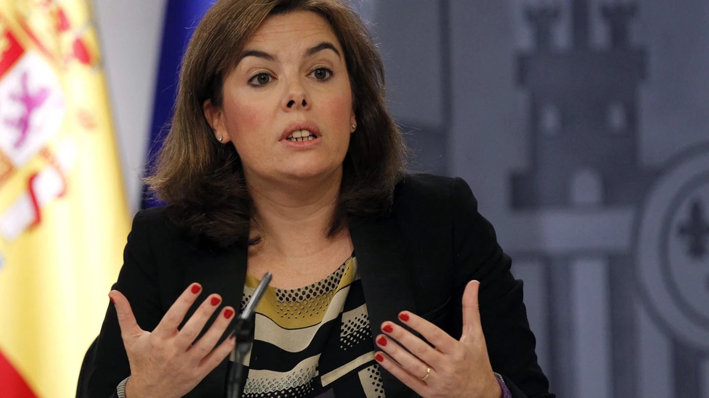 Soraya Sáenz de Santamaría, en la rueda de prensa posterior al Consejo de Ministros Soraya Sáenz de Santamaría, en la rueda de prensa posterior al Consejo de Ministros