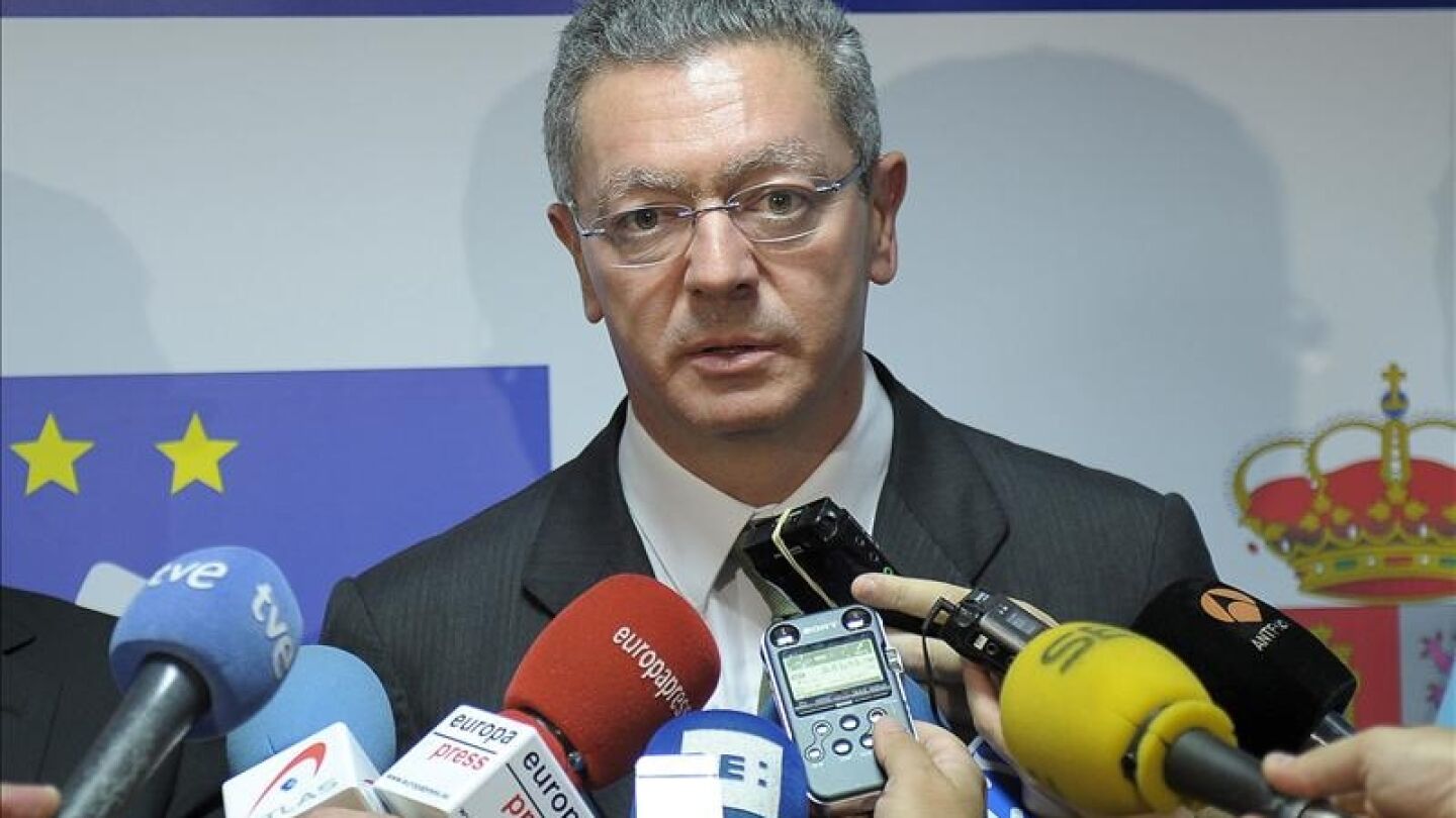 El ministro de Justicia, Alberto Ruiz-Gallard&oacute;n. 