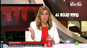 Susana Díaz, presidenta de la Junta de Andalucía e Al Rojo Vivo