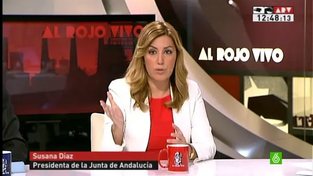 Susana Díaz, presidenta de la Junta de Andalucía e Al Rojo Vivo