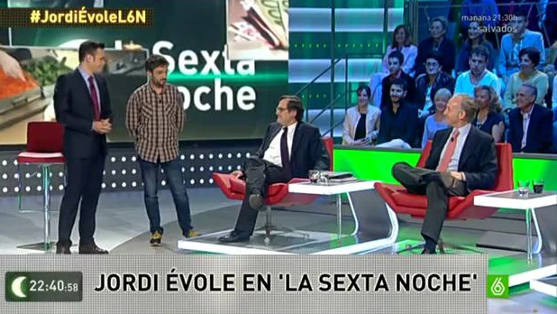 Jordi Évole con Marhuenda e Inda