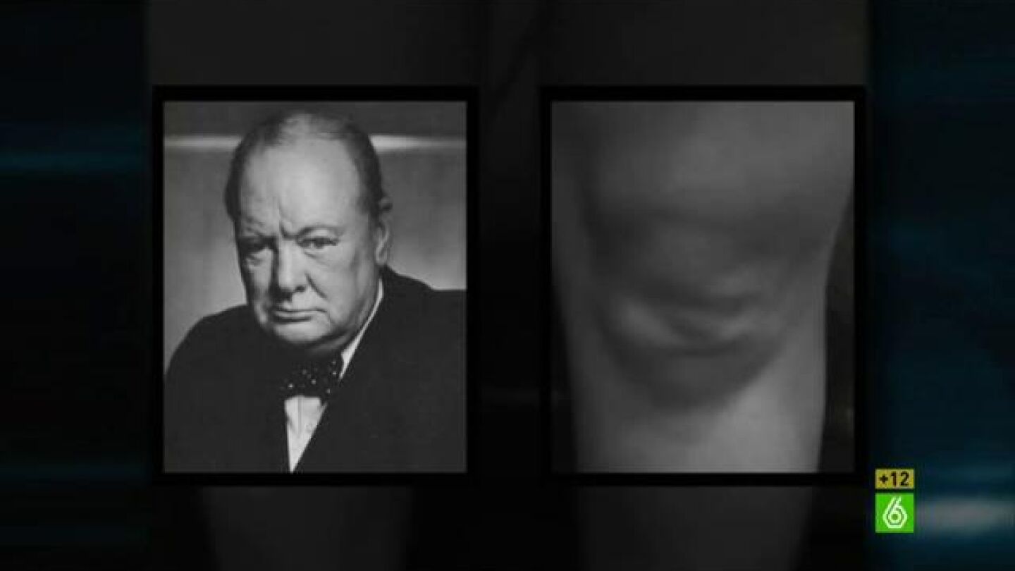 Churchill en rodillas