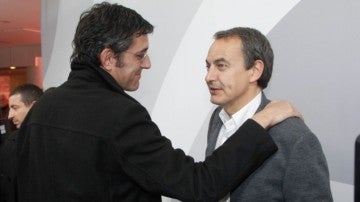 Zapatero y Madina en un acto del PSOE