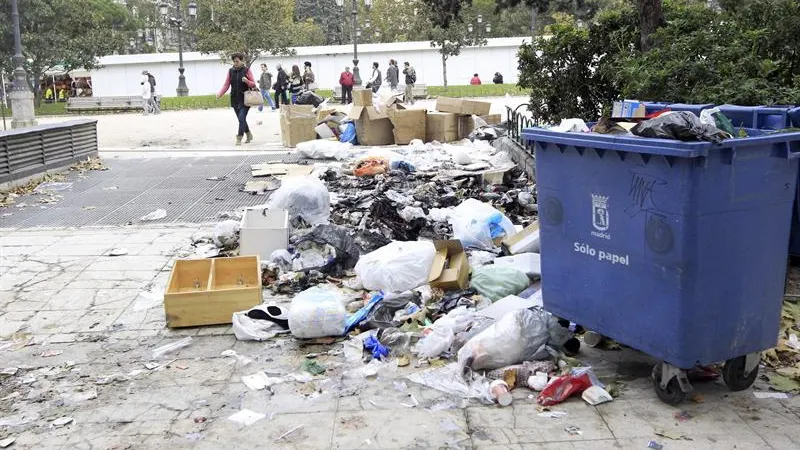 Huelga de basuras en Madrid