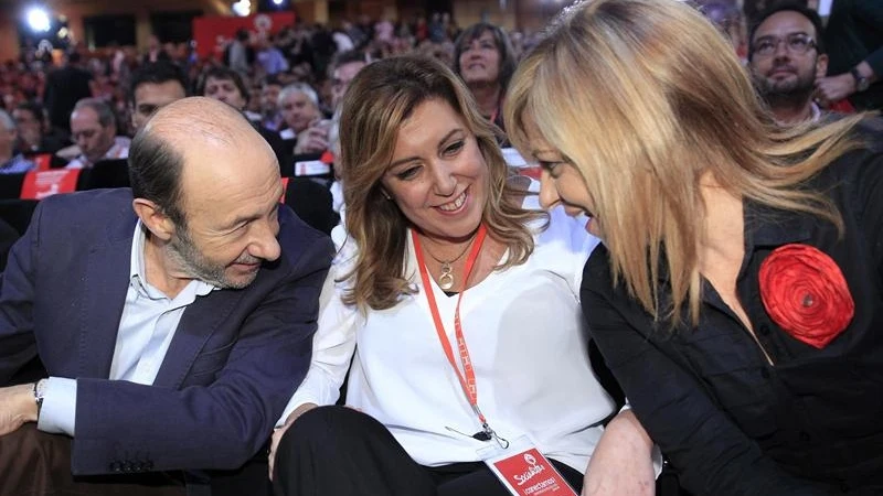 Rubalcaba, Valenciano y Díaz, en la Conferencia Política del PSOE