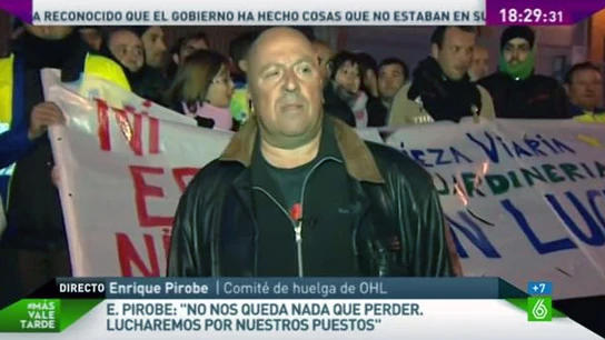 Enrique Pirobe, miembro del Comité de huelga de OHL Enrique Pirobe, miembro del Comité de huelga de OHL