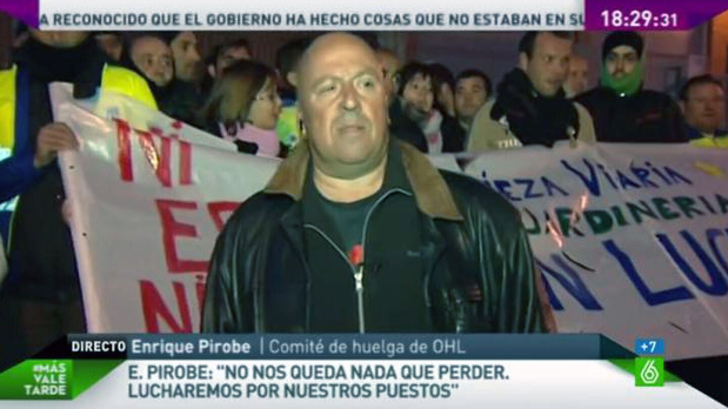 Enrique Pirobe, miembro del Comit&eacute; de huelga de OHL