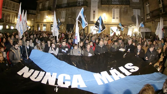 Miles de personas protestan en Galicia en una manifestación anterior Miles de personas protestan en Galicia en una manifestación anterior