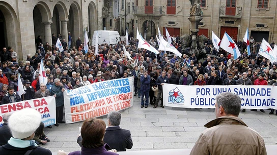 Manifestación en Santiago de Compostela contra el copago sanitario Manifestación en Santiago de Compostela contra el copago sanitario