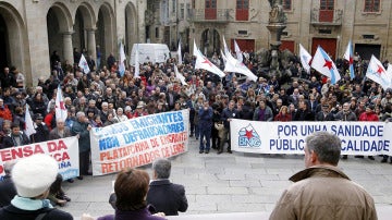 Manifestación en Santiago de Compostela contra el copago sanitario