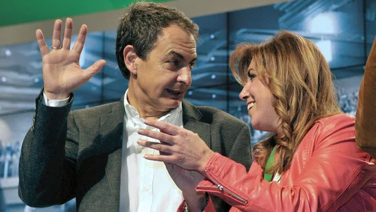 José Luis Rodríguez Zapatero junto a Susana Díaz en el congreso del PSOE-A José Luis Rodríguez Zapatero junto a Susana Díaz en el congreso del PSOE-A