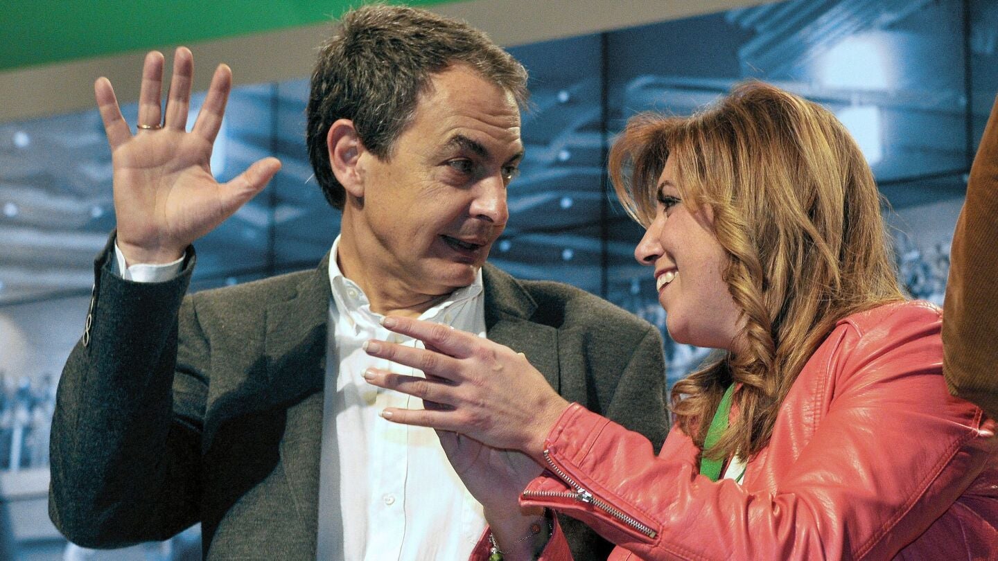 Jos&eacute; Luis Rodr&iacute;guez Zapatero junto a Susana D&iacute;az en el congreso del PSOE-A
