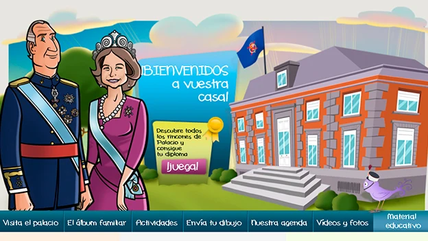 Imagen del Área Infantil de la web de Casa Real