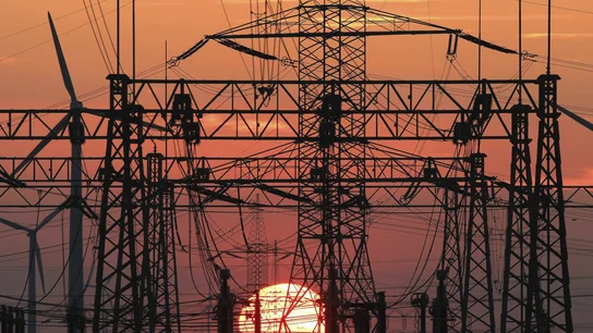 Imagen de un tendido eléctrico. Imagen de un tendido eléctrico.