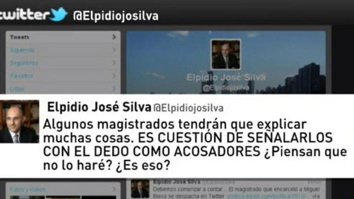 El juez Elpidio Silva se despacha en Twitter sobre su posible juicio por prevaricaci&oacute;n