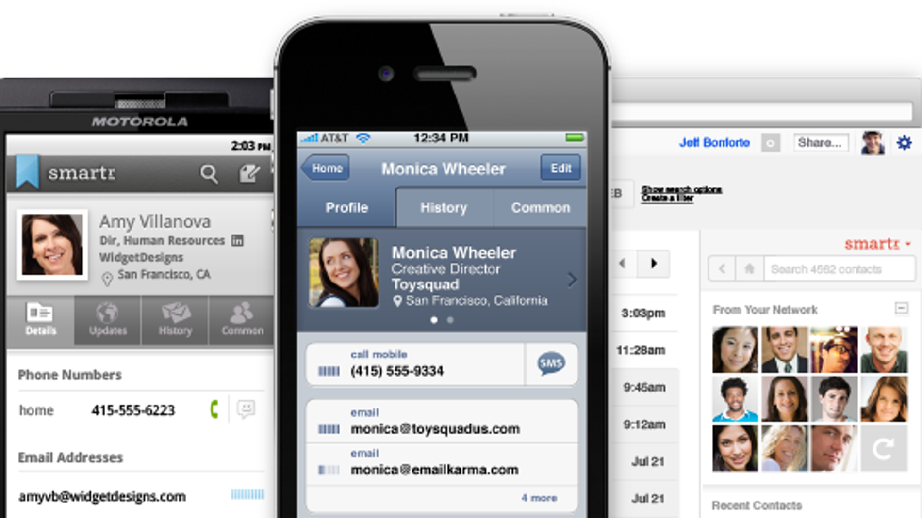 Captura de la aplicación para smartphones Xobni