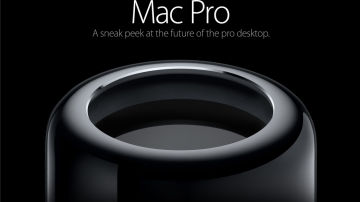 Imagen promocional del Mac Pro cilíndrico