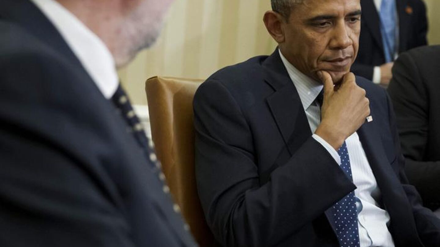 Obama y Rajoy en la reuni&oacute;n