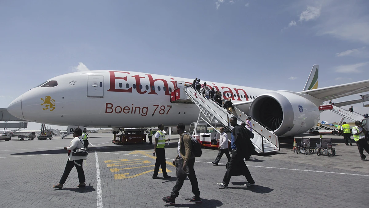 Avión de Ethiopian Airlines 