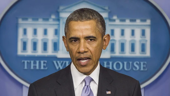 Barack Obama durante su comparecencia en la Casa Blanca Barack Obama durante su comparecencia en la Casa Blanca