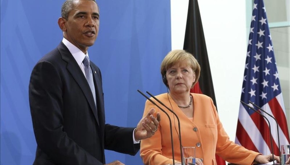 La canciller alemana y el presidente estadounidense