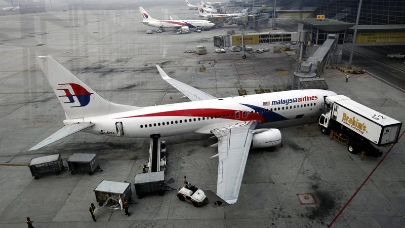 Vista general de los aviones de Malaysia Airlines.