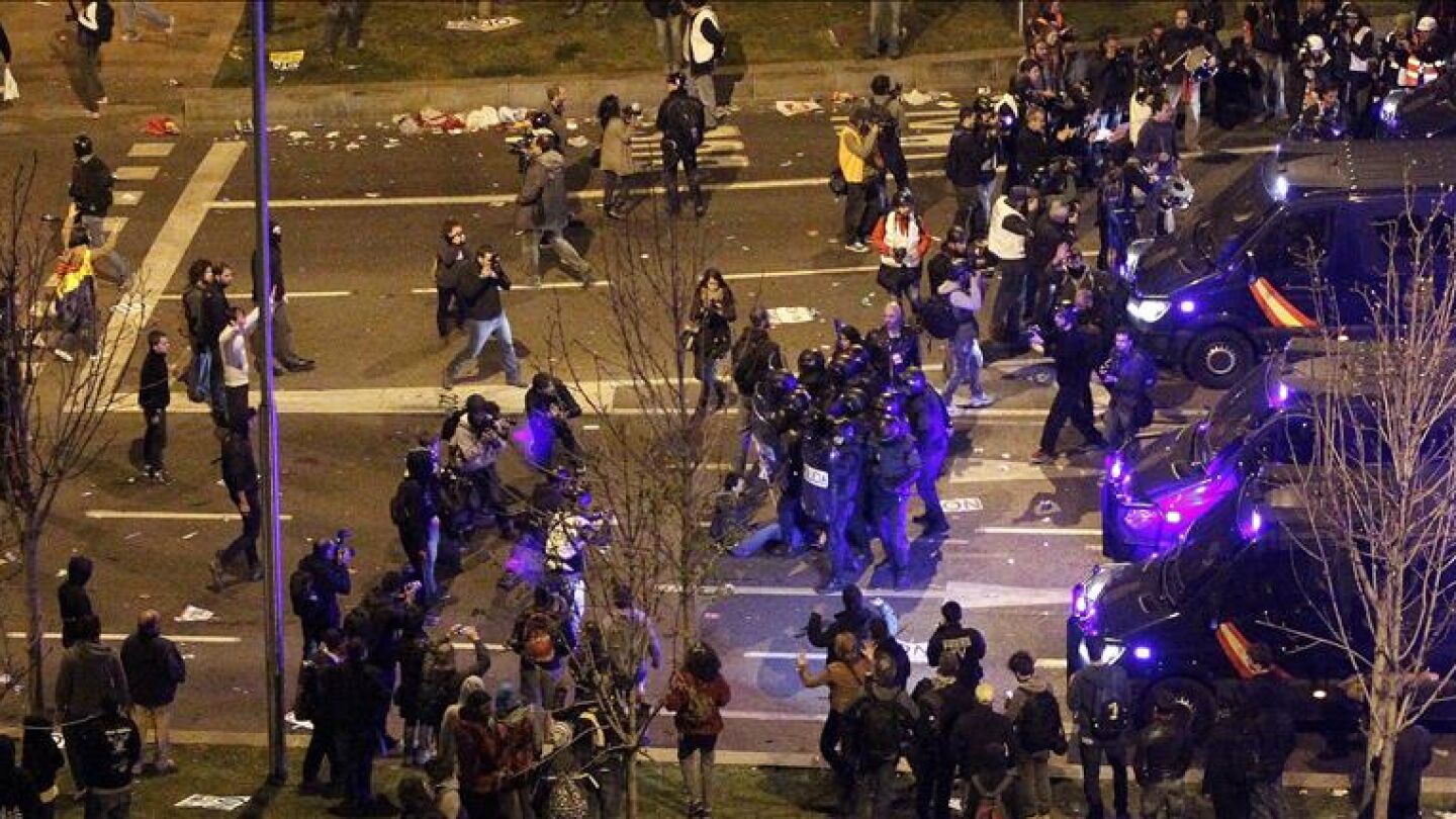 Diez son los detenidos en la primera fase de la 'operaci&oacute;n puma 70' por los disturbios del pasado 22M