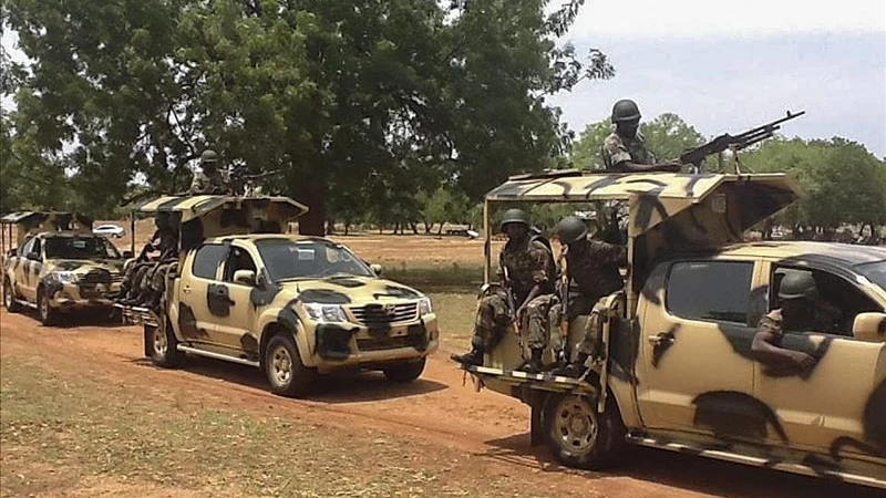 Soldados nigerianos en Yola, Nigeria.