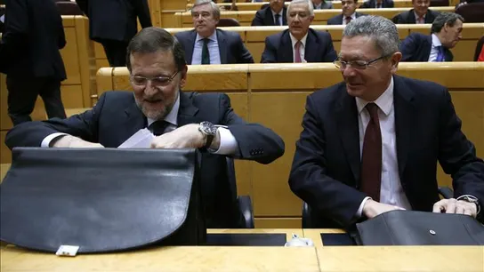 Gallardón y Rajoy en el senado Gallardón y Rajoy en el senado