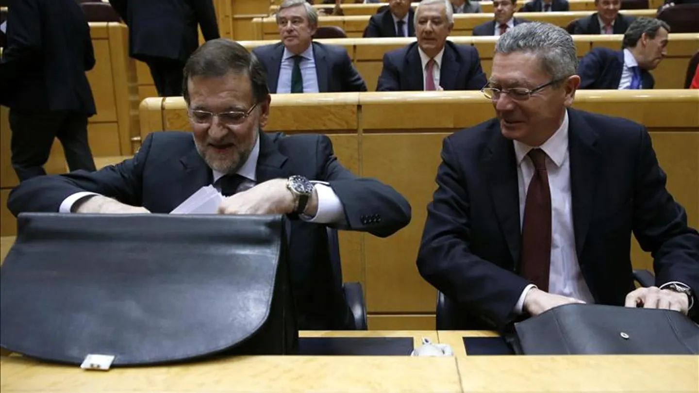Gallardón y Rajoy en el senado Gallardón y Rajoy en el senado
