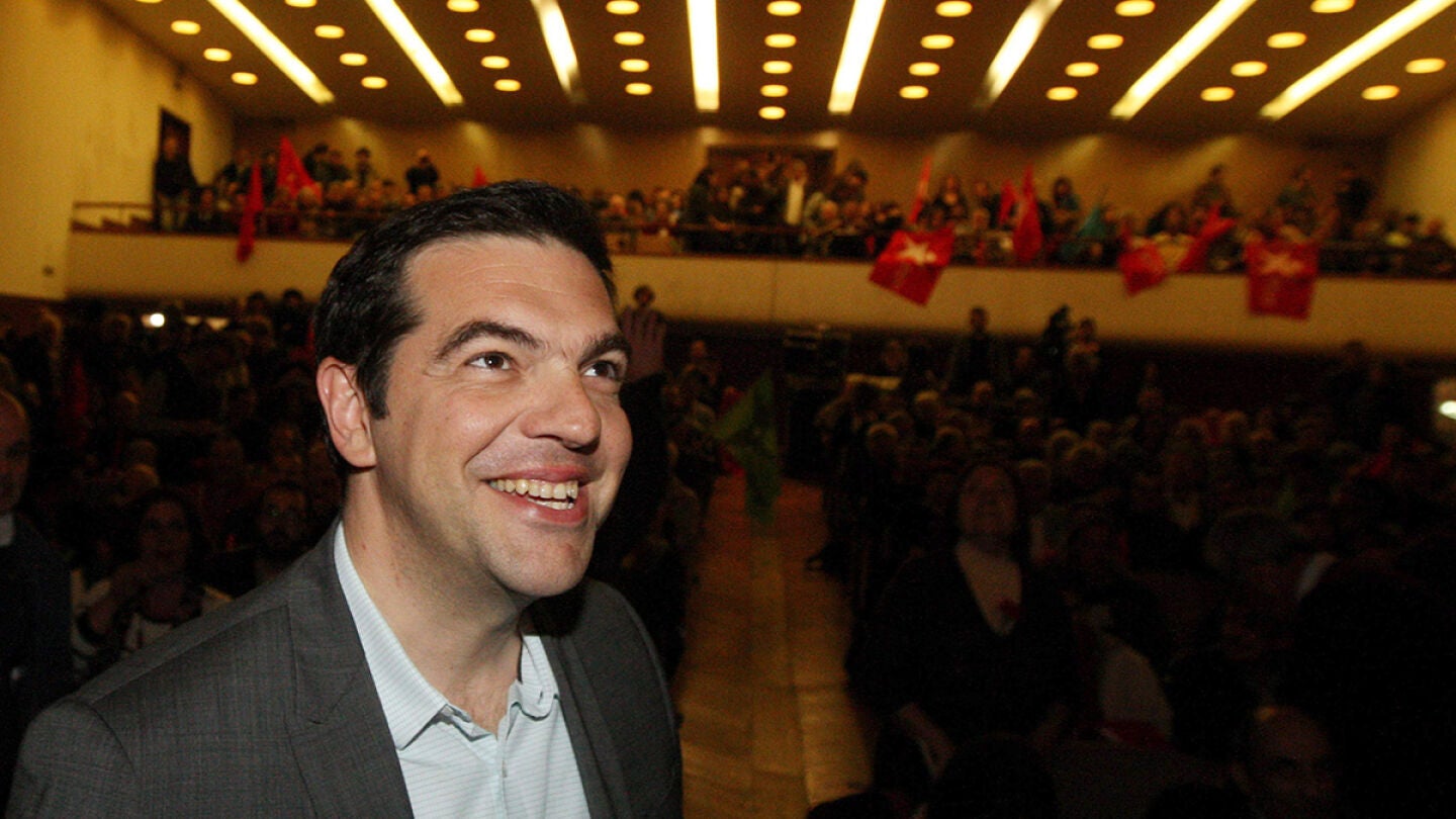 El candidato de la izquierda europea a presidir la Comisi&oacute;n Europea y l&iacute;der de Syriza, Alexis Tsipras