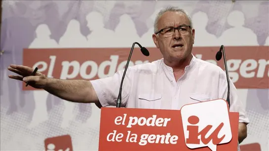 Cayo Lara durante un acto público Cayo Lara durante un acto público