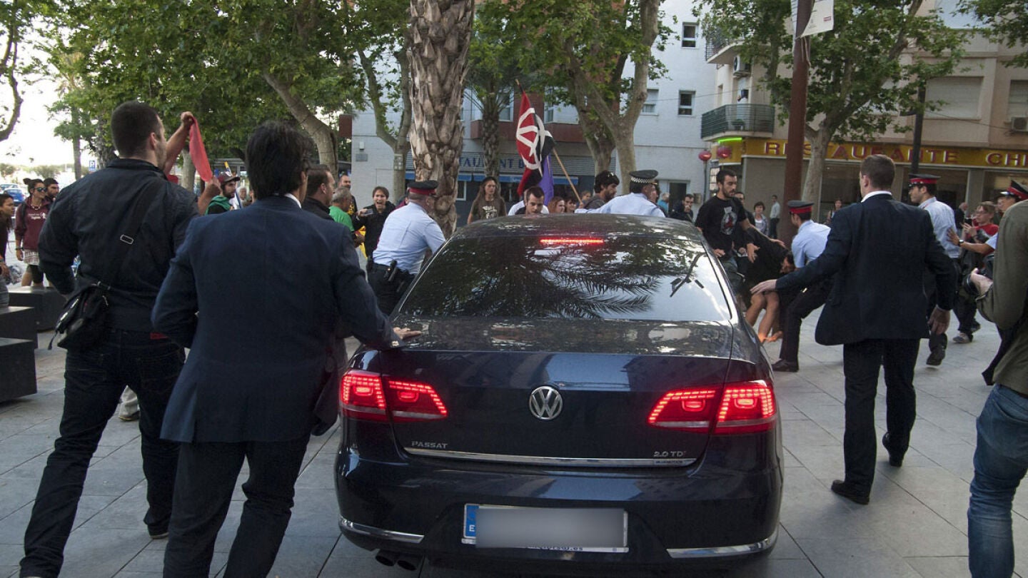 Agresi&oacute;n al coche de Crist&oacute;bal Montoro en Vilanova y la Geltr&uacute;