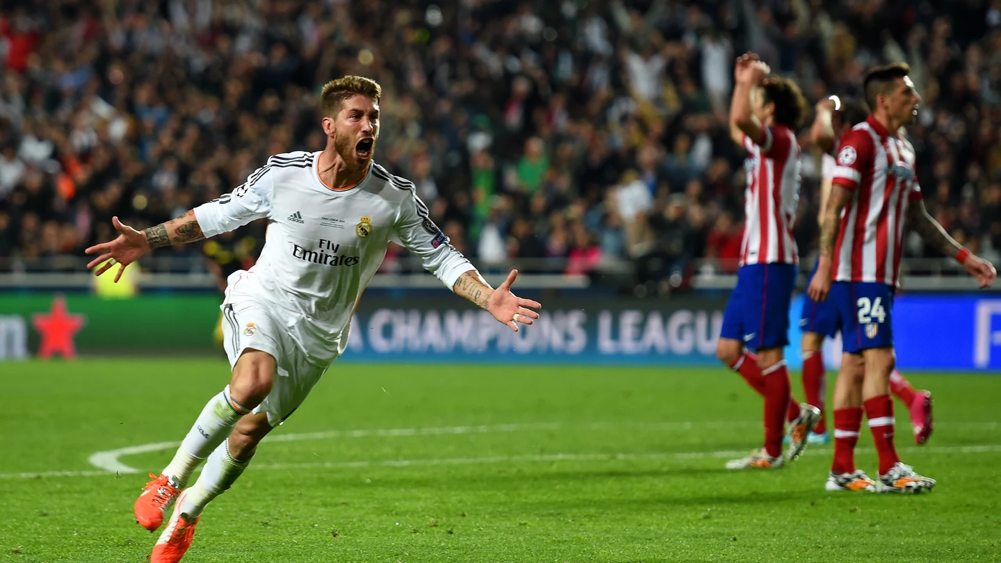 Sergio Ramos celebra el gol del empate en la final de la Champions Sergio Ramos celebra el gol del empate en la final de la Champions