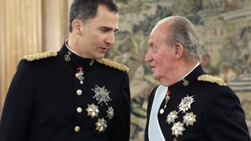 El rey Felipe VI y su padre, Juan Carlos I