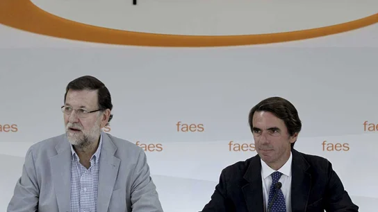Mariano Rajoy y José María Aznar en el Campus FAES Mariano Rajoy y José María Aznar en el Campus FAES