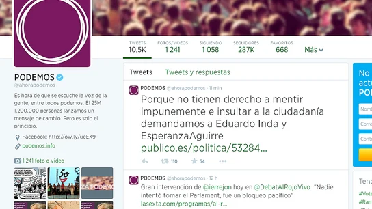 Podemos se querellará con Aguirre e Inda Podemos se querellará con Aguirre e Inda