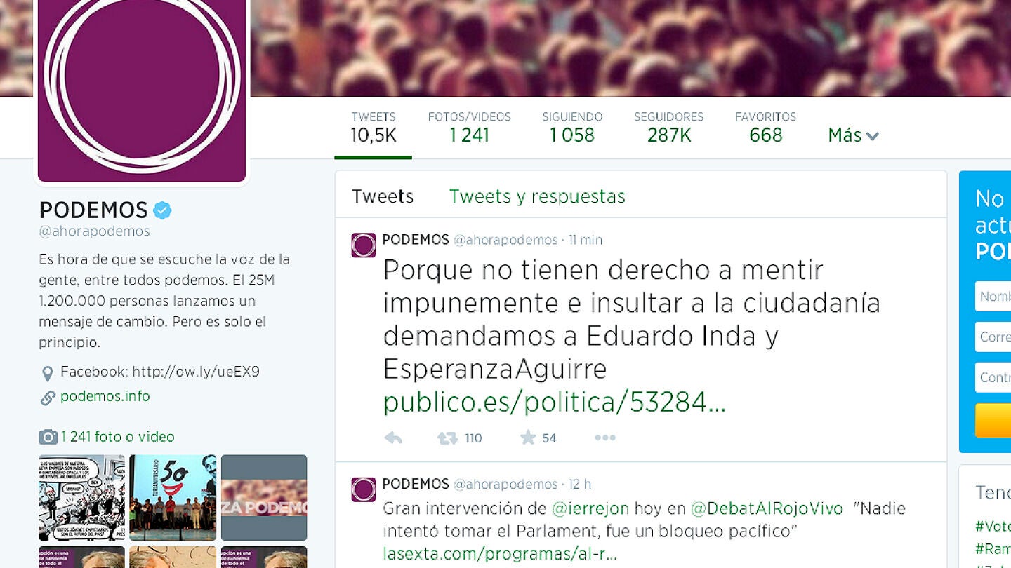 Podemos se querellar&aacute; con Aguirre e Inda