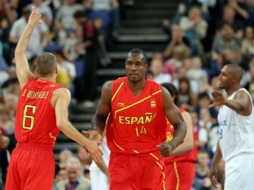 Ibaka, en un partido con España Ibaka, en un partido con España