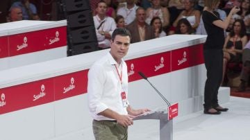 Pedro Sánchez, en el congreso federal extraordinario del PSOE