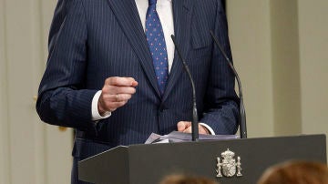 Mariano Rajoy, durante la rueda de prensa